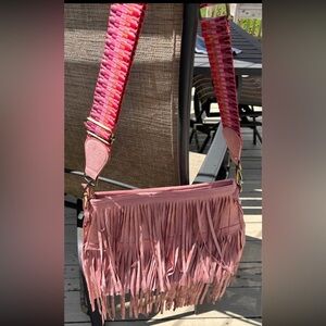 Jen & Co Pink and Red Crossbody Bag Strap